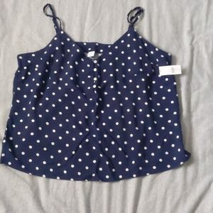 Old Navy V-neck button front cami (L)